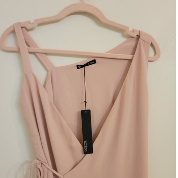 NWT Revolve Krisa Pink Wrap Dress XS - Picture 2 of 5